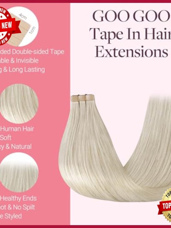 20in Tape-In Human Hair Extensions, 100g 40pcs, Straight Seamless main image 6